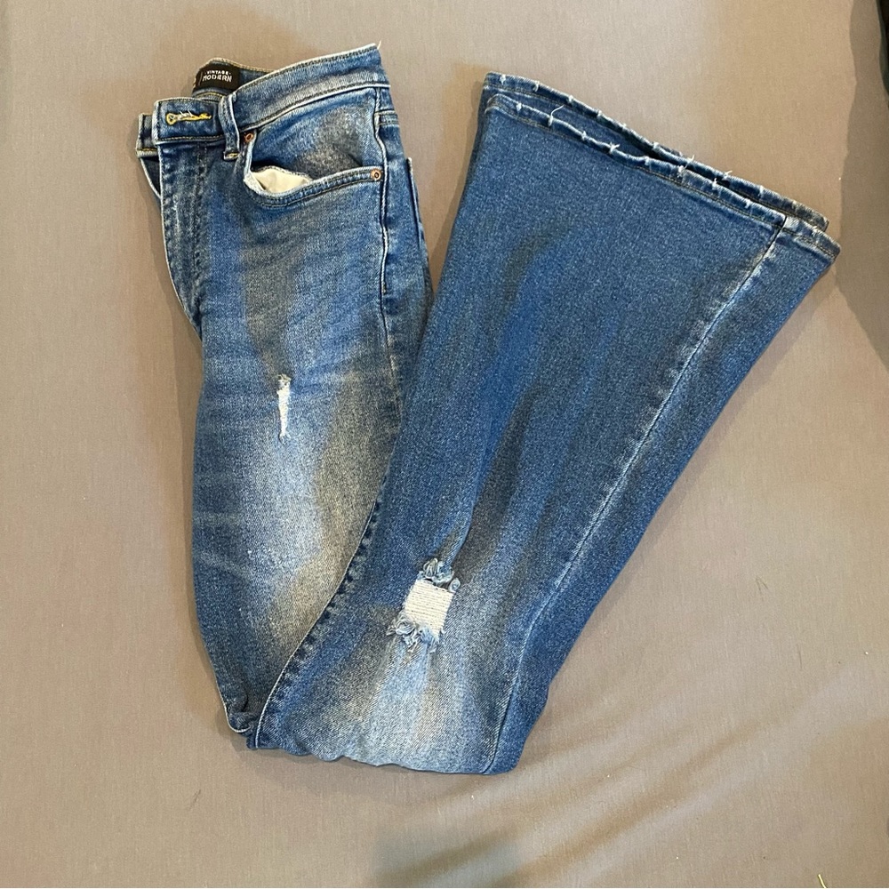 Lee High-Rise Flare Distressed Jeans - image 3